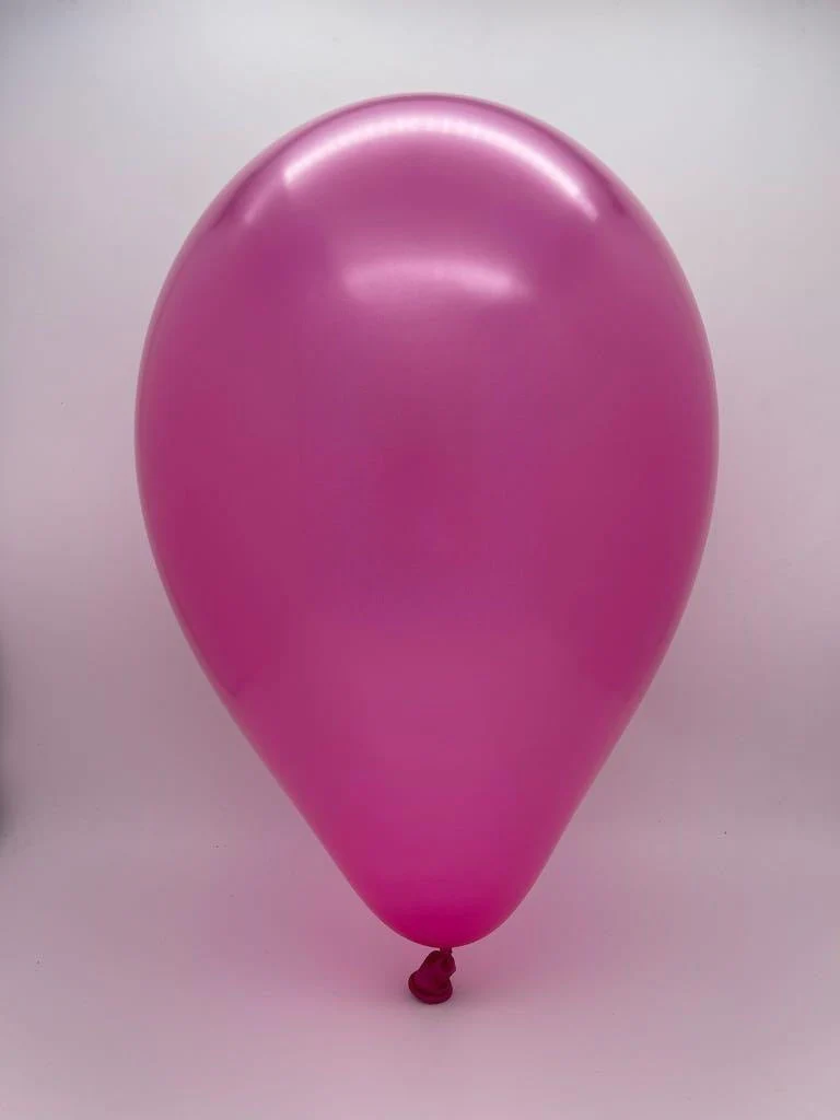260G Gemar Latex Balloons (Bag of 50) Metallic Modelling/Twisting Fuchsia - Image 2