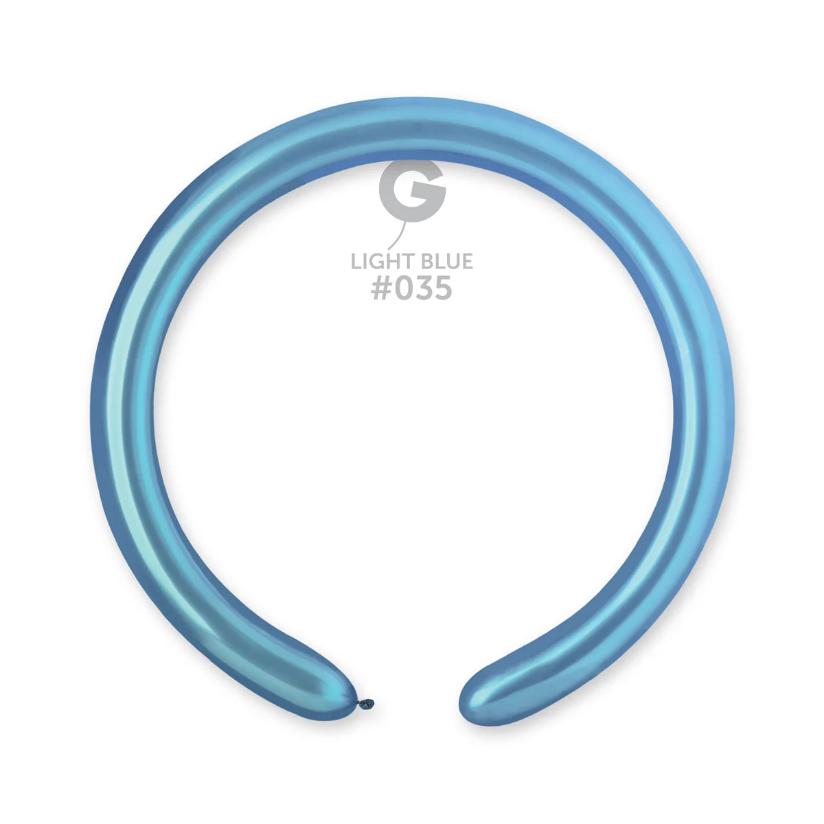 260G Gemar Latex Balloons (Bag of 50) Metallic Modelling/Twisting Light Blue