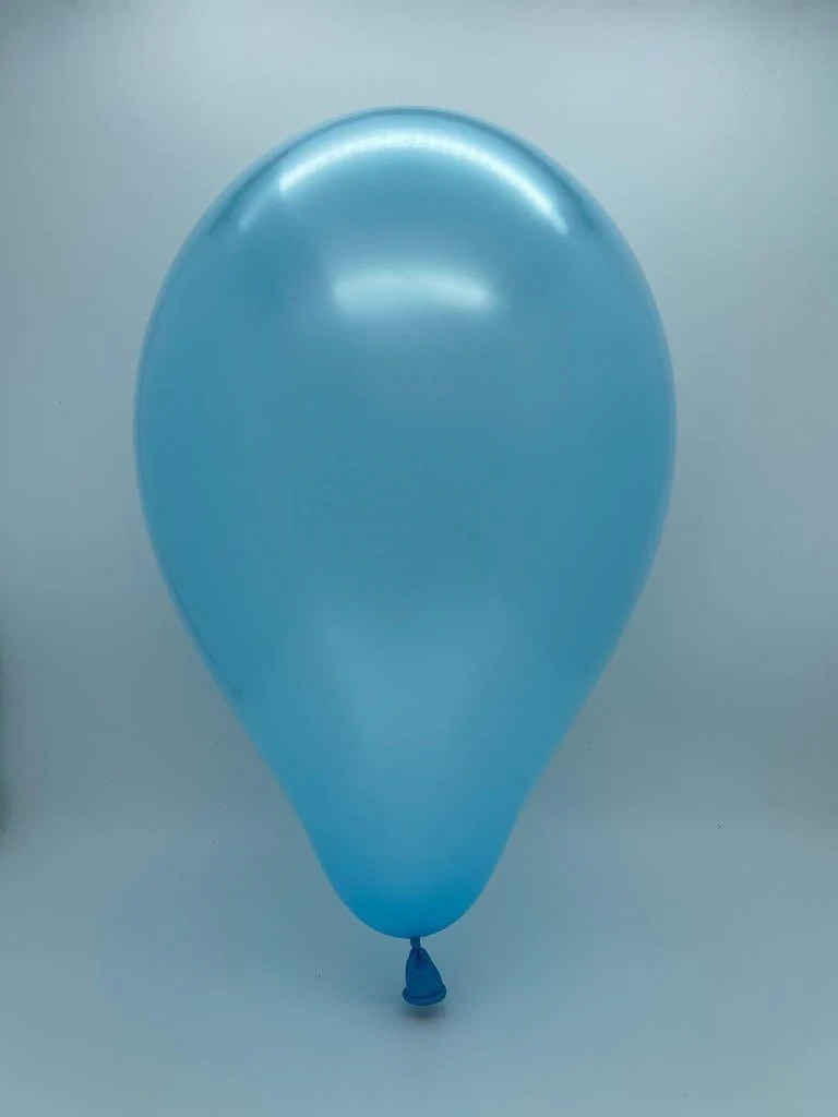 260G Gemar Latex Balloons (Bag of 50) Metallic Modelling/Twisting Light Blue - Image 2