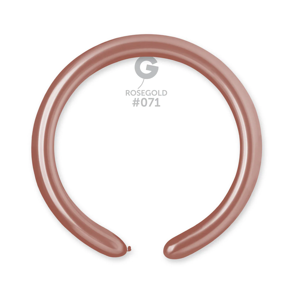 260G Gemar Latex Balloons (Bag of 50) Metallic Modelling/Twisting Rose Gold