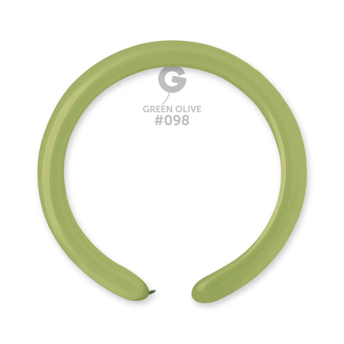 260G Gemar Latex Balloons (Bag of 50) Modelling/Twisting Green Olive