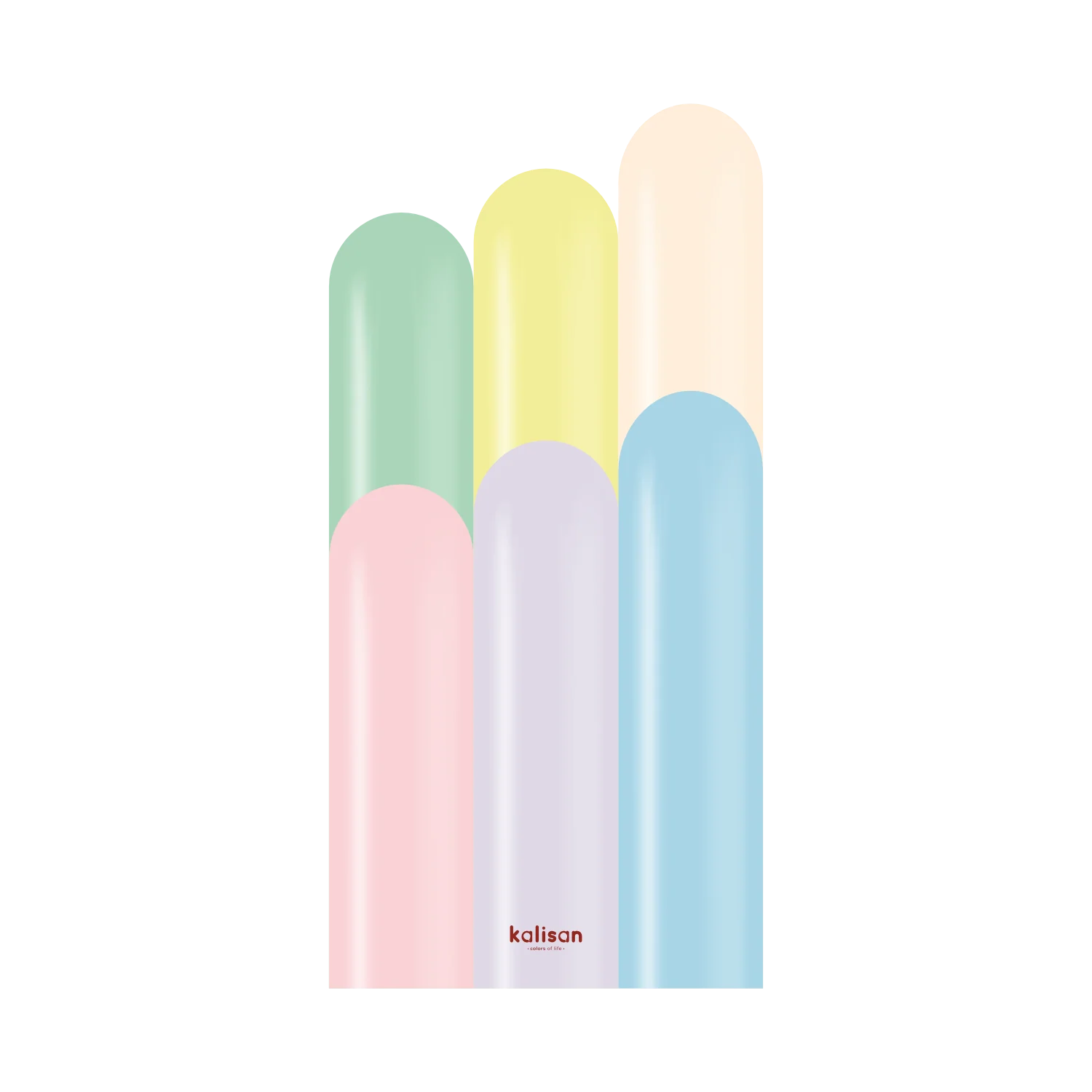 260K Kalisan Twisting Latex Balloons Pastel Matte Macaron Assortment (50 Per Bag)