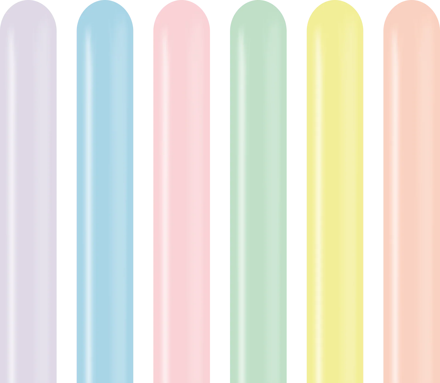 260K Kalisan Twisting Latex Balloons Pastel Matte Macaron Assortment (50 Per Bag) - Image 2