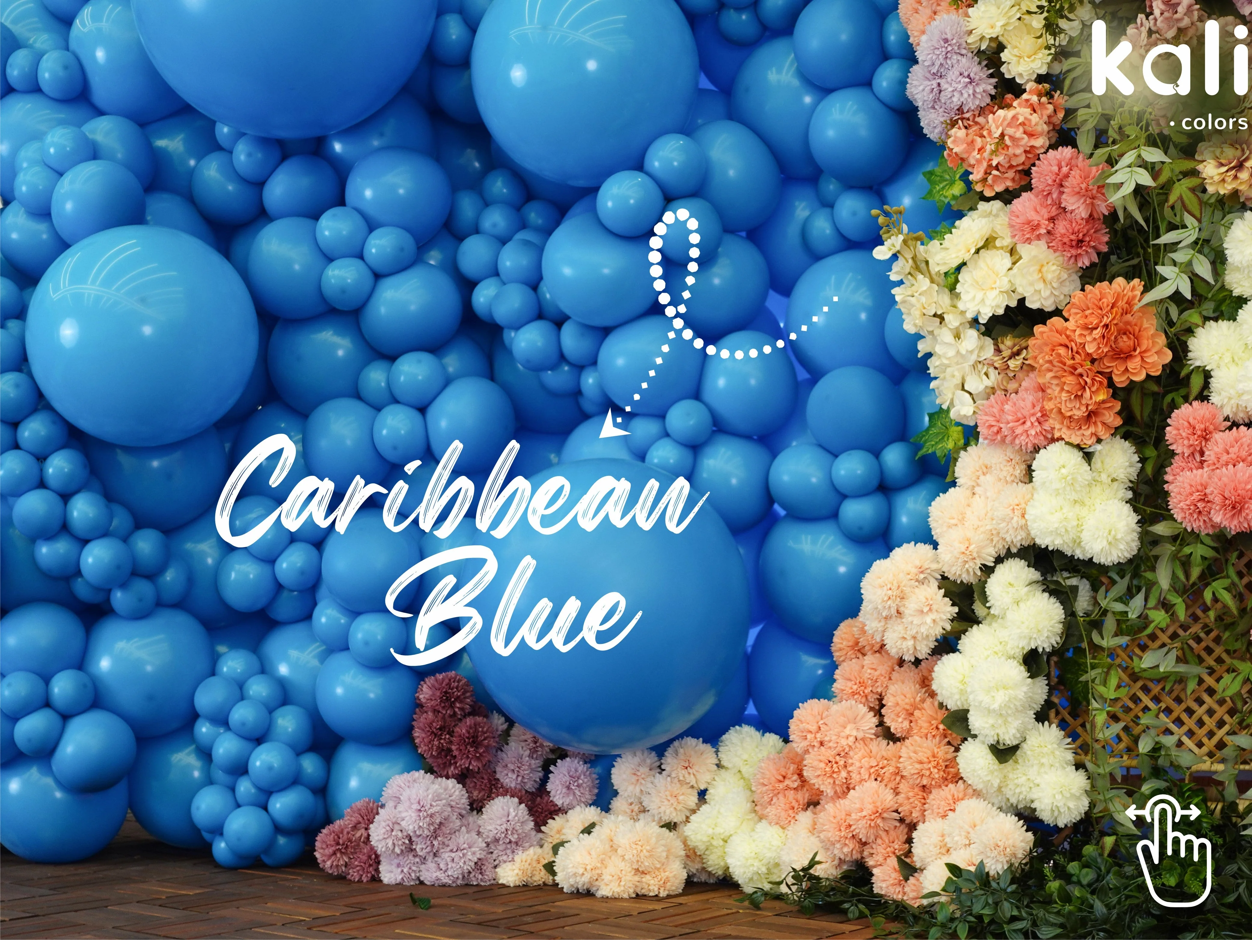 260K Kalisan Twisting Latex Balloons Standard Caribbean Blue (50 Per Bag) - Image 4