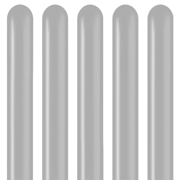 260K Kalisan Twisting Latex Balloons Standard Grey (50 Per Bag) - Image 3