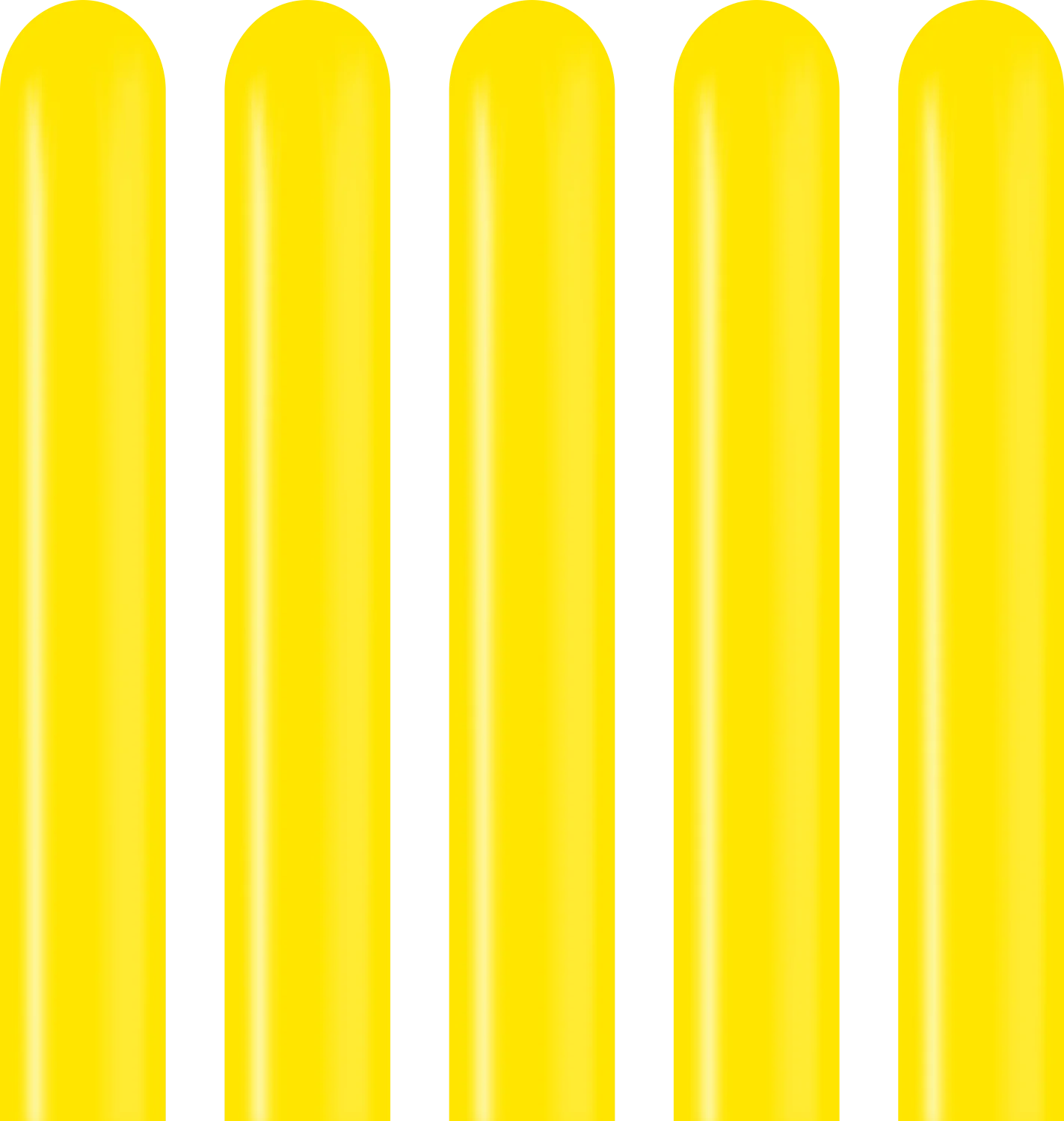 260K Kalisan Twisting Latex Balloons Standard Yellow (50 Per Bag) - Image 3