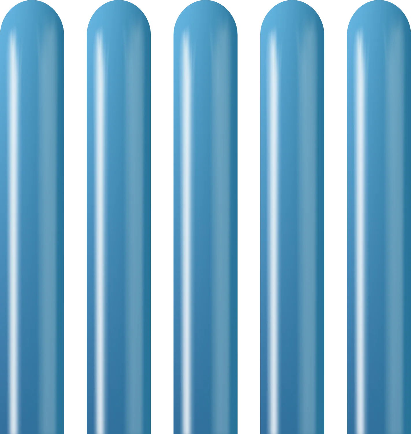 260K Nozzle Up Kalisan Twisting Latex Balloons Mirror Blue (50 Per Bag) - Image 4