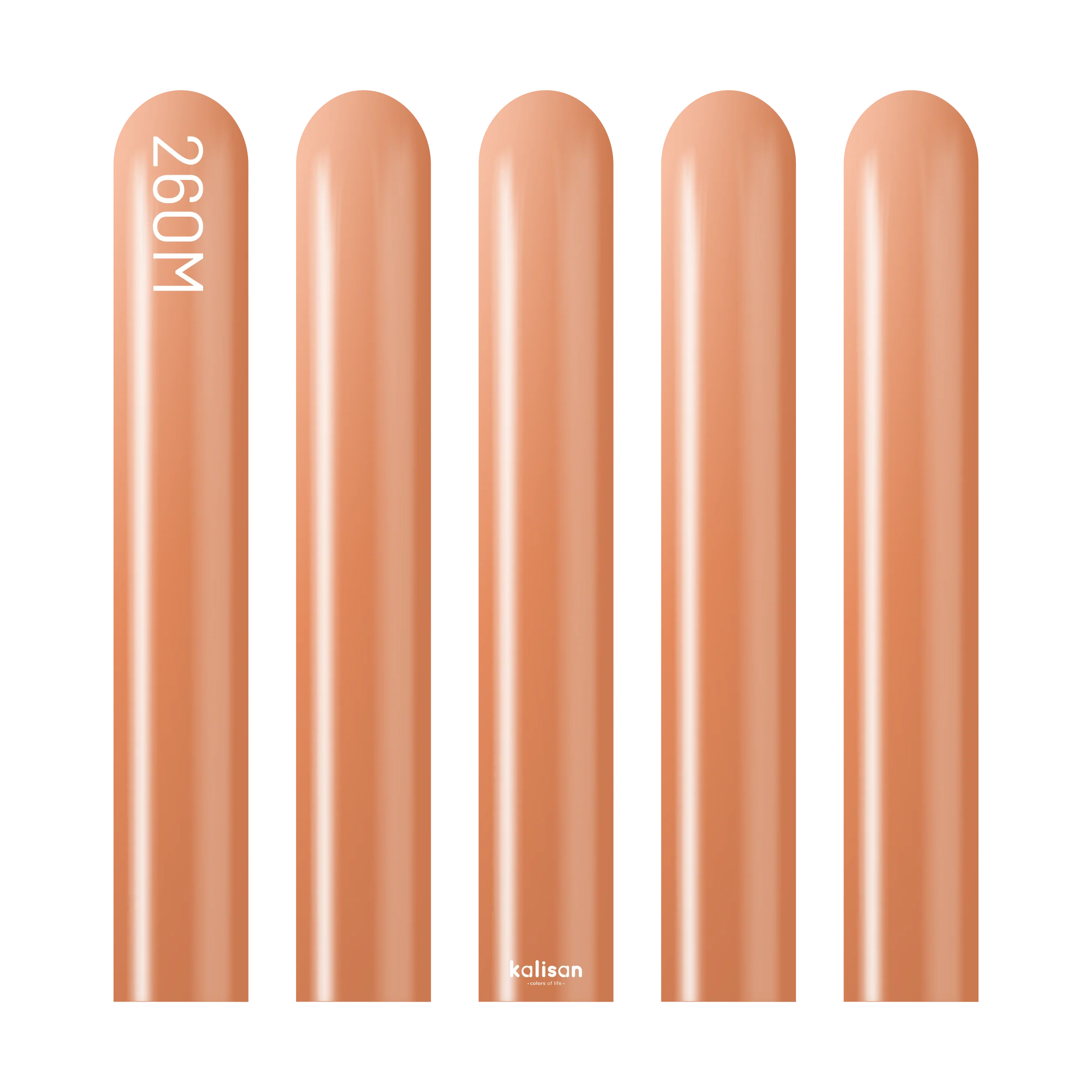 260K Nozzle Up Kalisan Twisting Latex Balloons Mirror Copper (50 Per Bag) - Image 3
