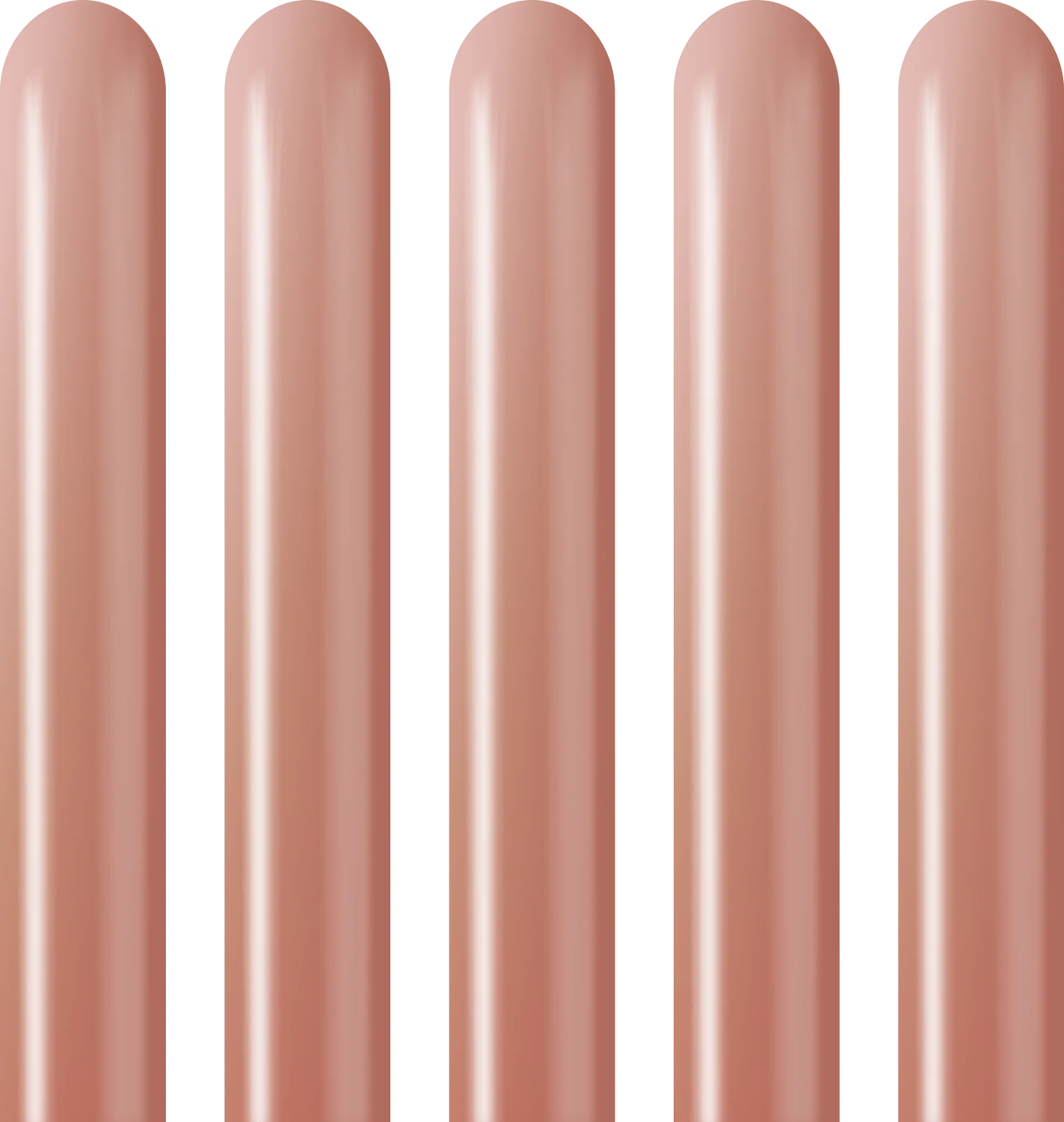 260K Nozzle Up Kalisan Twisting Latex Balloons Mirror Rose Gold (50 Per Bag) - Image 4