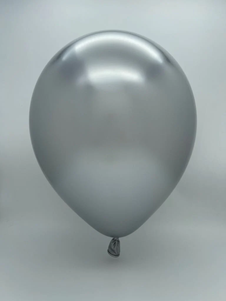 260K Nozzle Up Kalisan Twisting Latex Balloons Mirror Silver (50 Per Bag) - Image 2