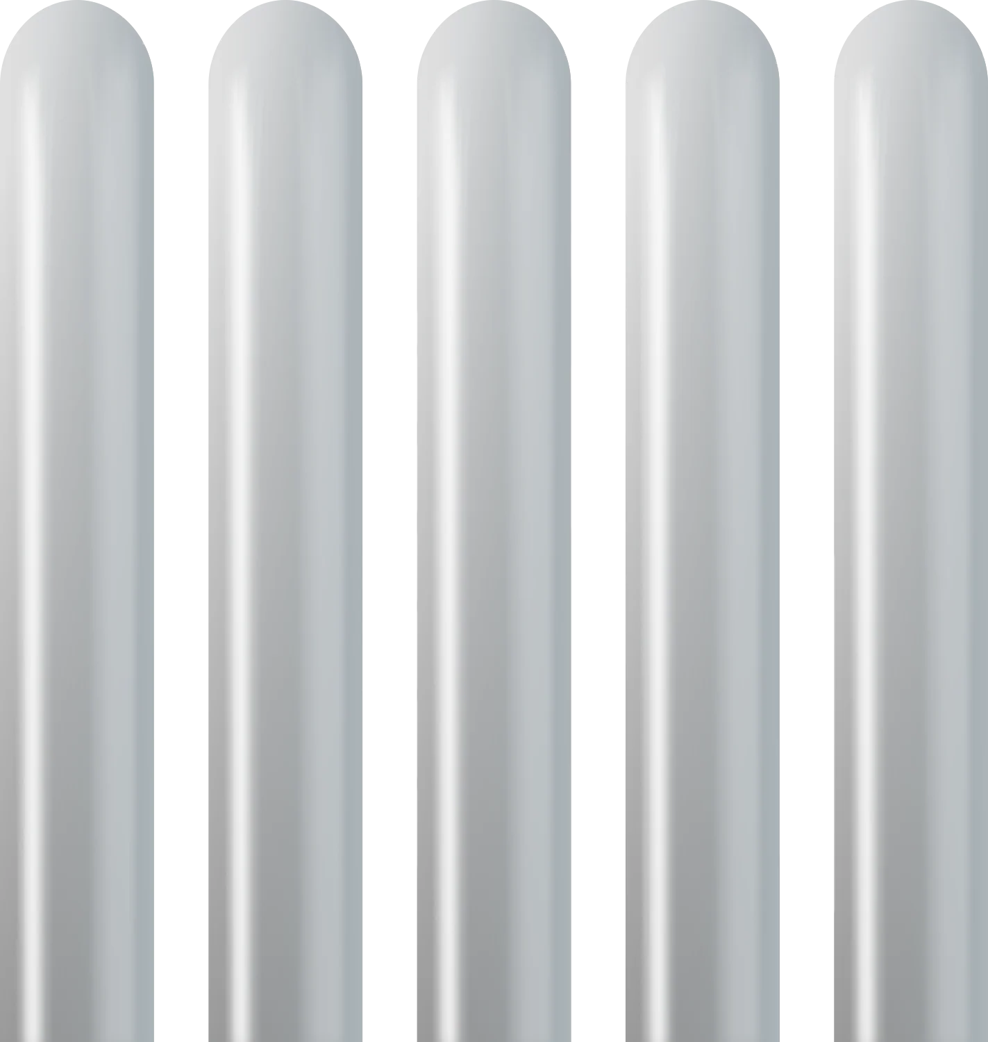 260K Nozzle Up Kalisan Twisting Latex Balloons Mirror Silver (50 Per Bag) - Image 4