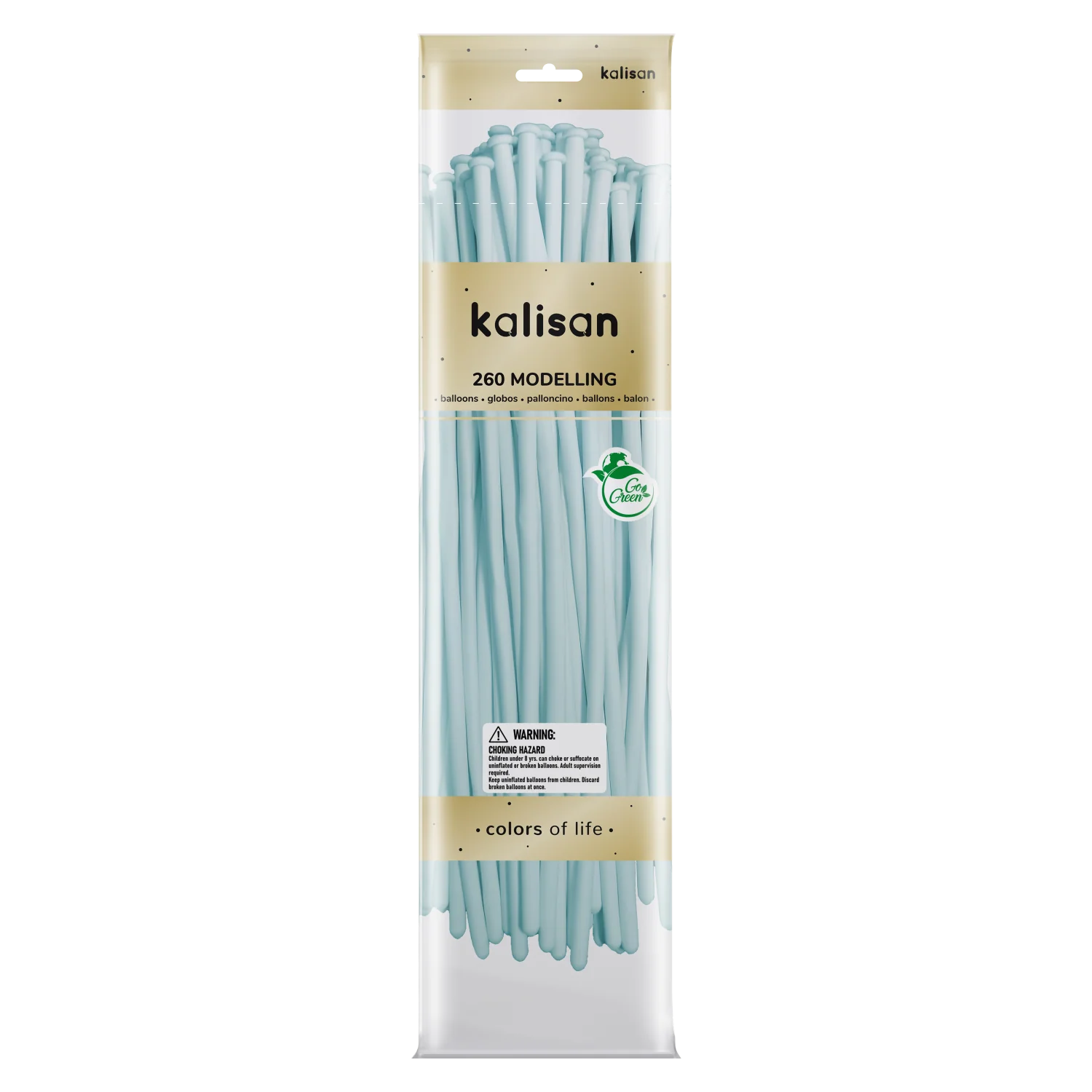 260K Nozzle Up Kalisan Twisting Latex Balloons Pastel Matte Macaron Baby Blue (50 Per Bag)