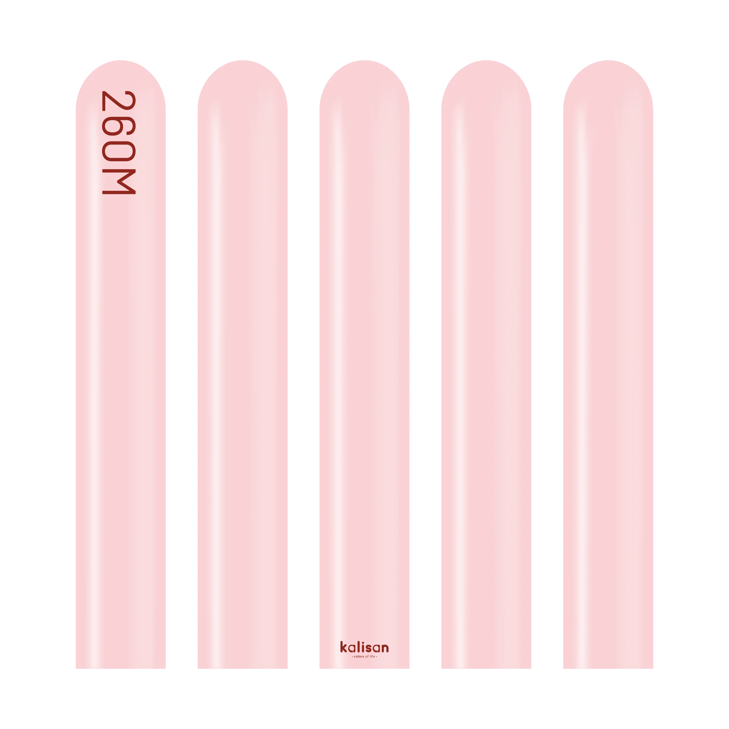 260K Nozzle Up Kalisan Twisting Latex Balloons Pastel Matte Macaron Pink (50 Per Bag) - Image 3