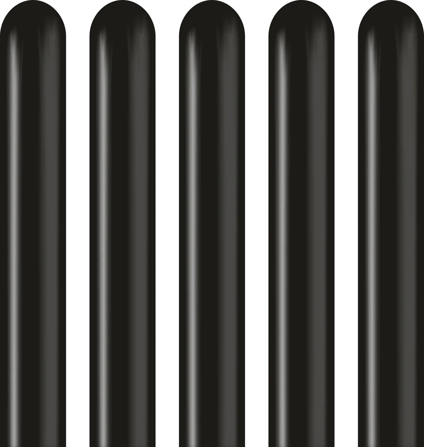 260K Nozzle Up Kalisan Twisting Latex Balloons Standard Black (50 Per Bag) - Image 4
