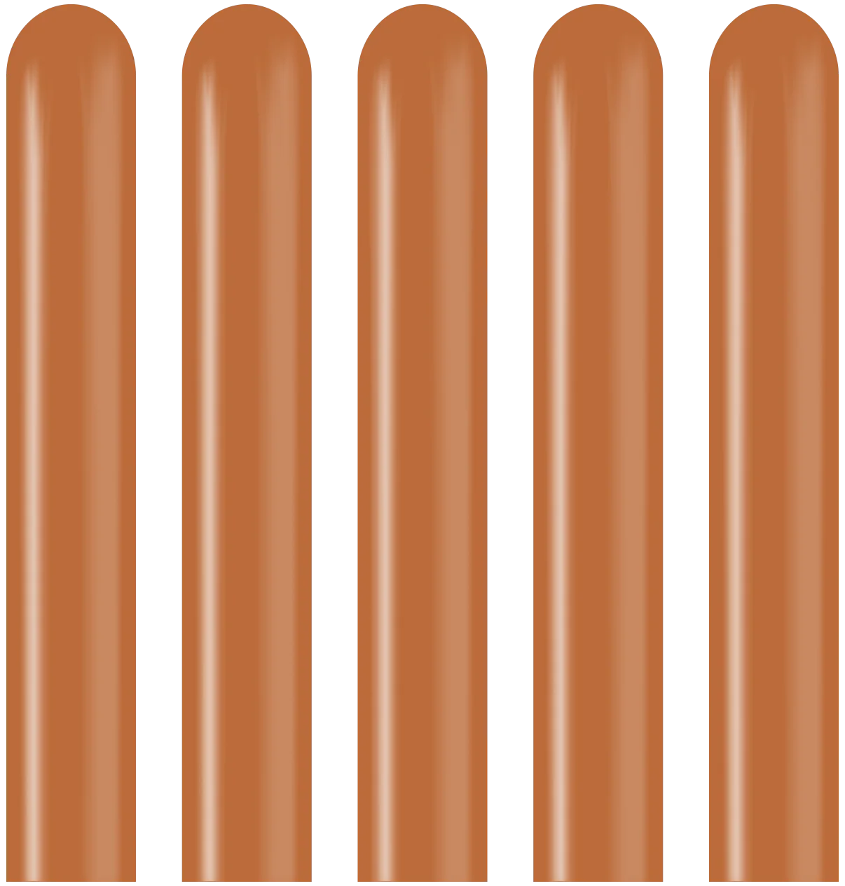 260K Nozzle Up Kalisan Twisting Latex Balloons Standard Caramel Brown (50 Per Bag) - Image 4
