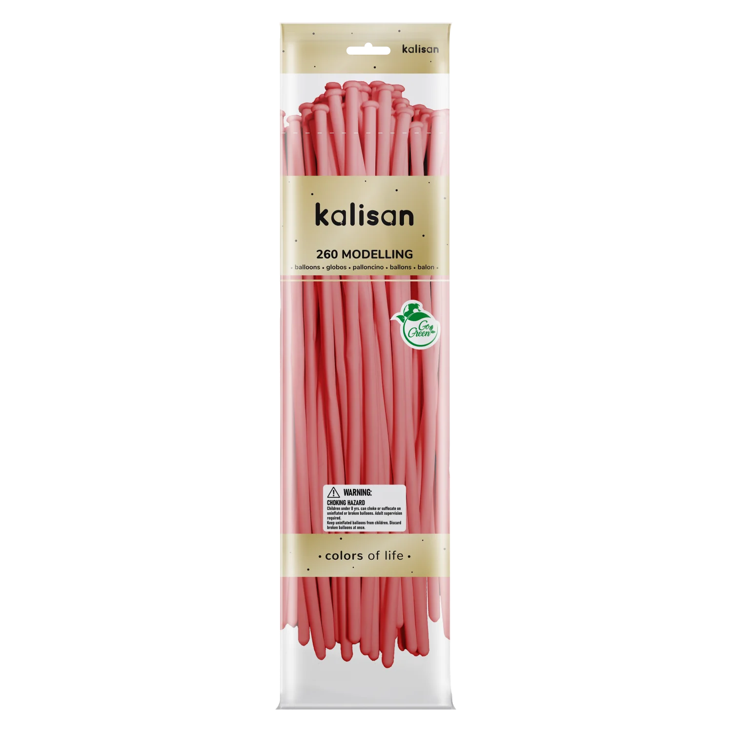 260K Nozzle Up Kalisan Twisting Latex Balloons Standard Flamingo Pink (50 Per Bag)