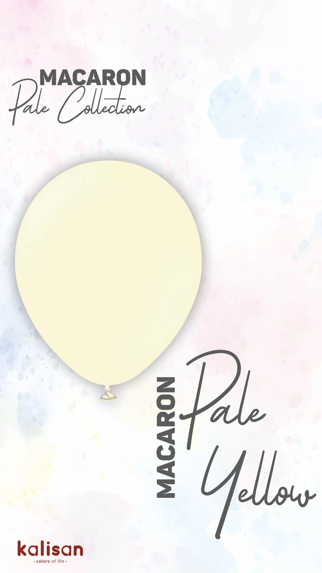260K Nozzle Up Kalisan Twisting Latex Balloons Standard Macaron Pale Yellow (50 Per Bag) - Image 6