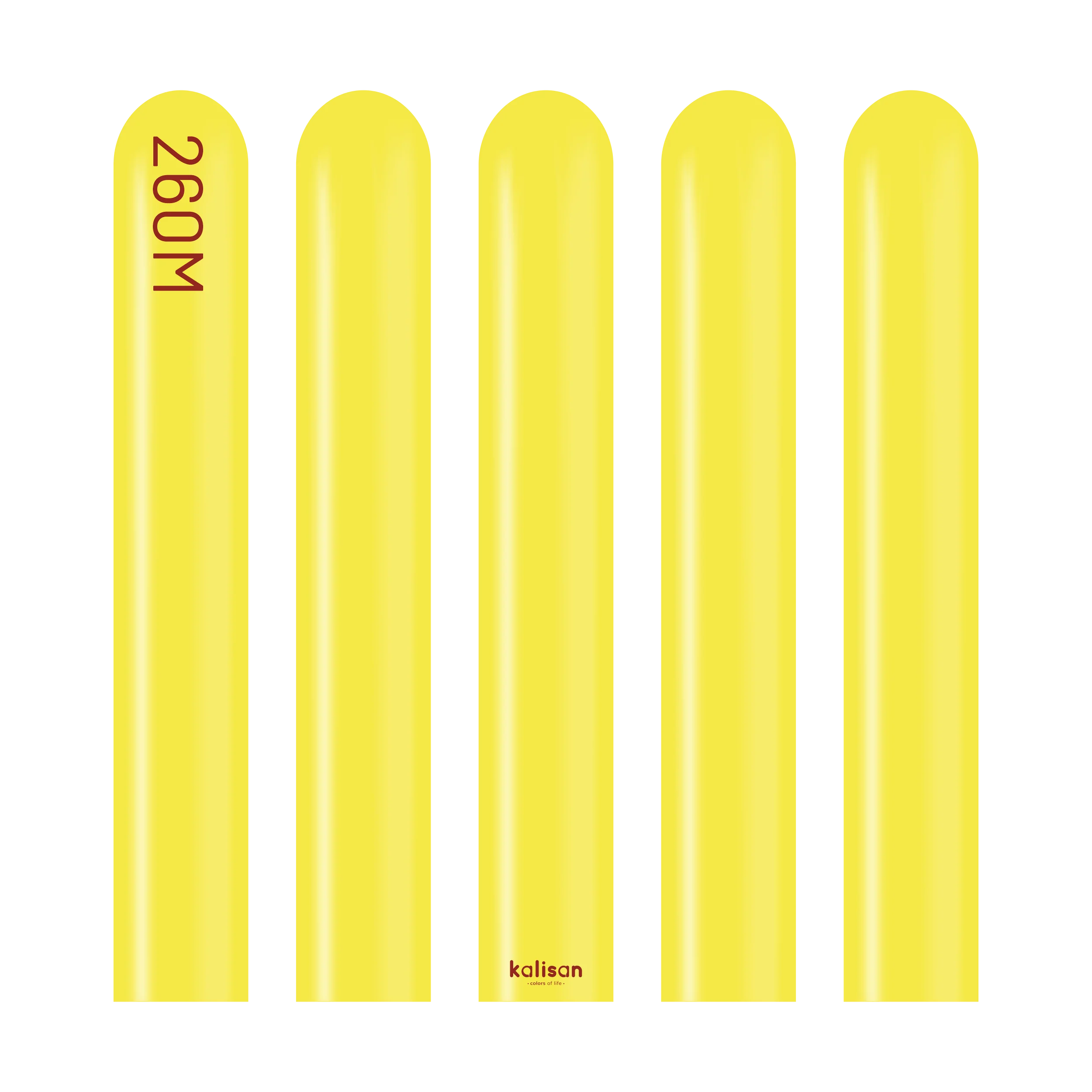 260K Nozzle Up Kalisan Twisting Latex Balloons Standard Yellow (50 Per Bag) - Image 3
