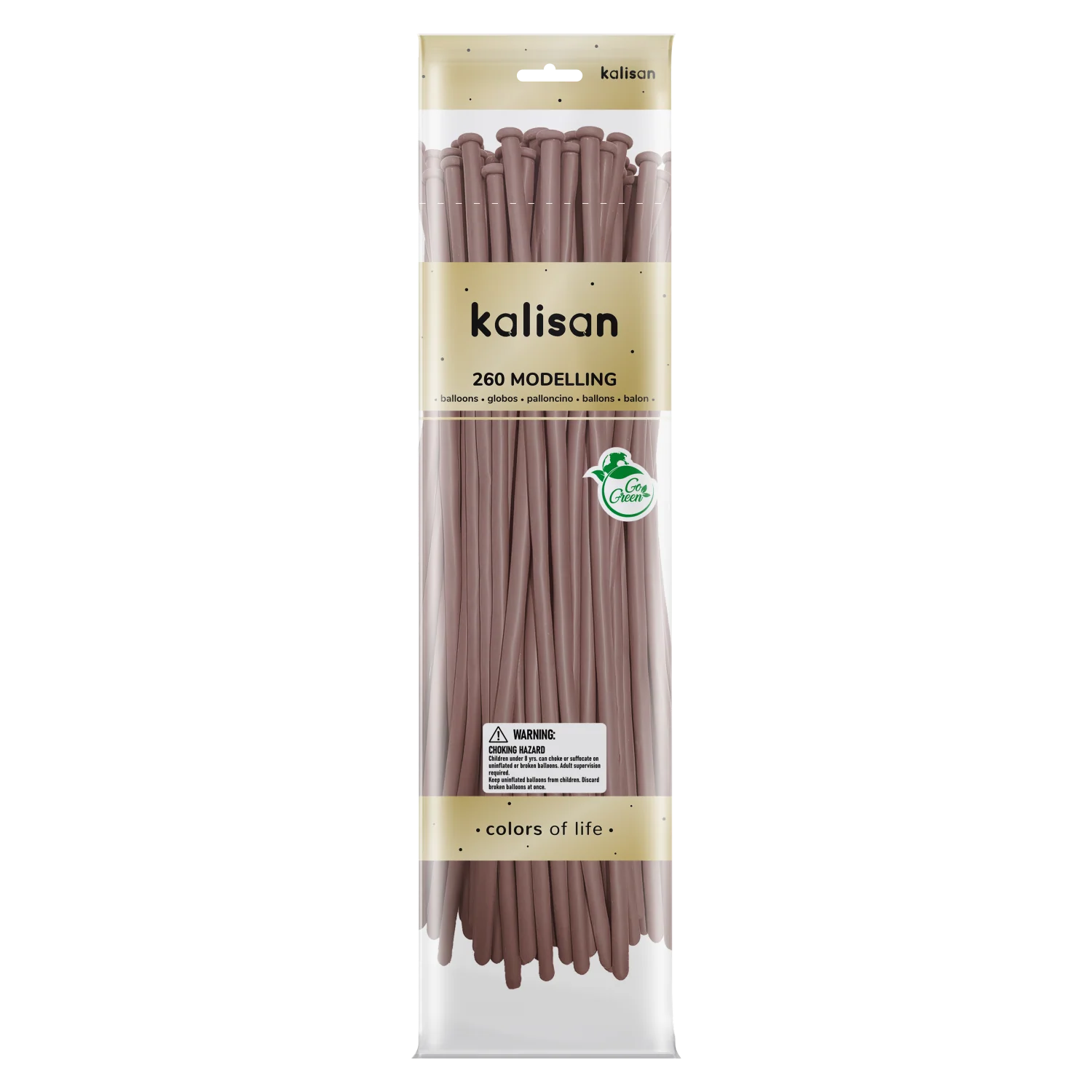 260K Nozzle Up Kalisan Twisting Latex Balloons Standard Pink Blush (50 Per Bag)