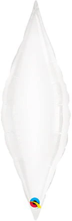 27" Airfill Only Taper Pearl White Qualatex Balloon
