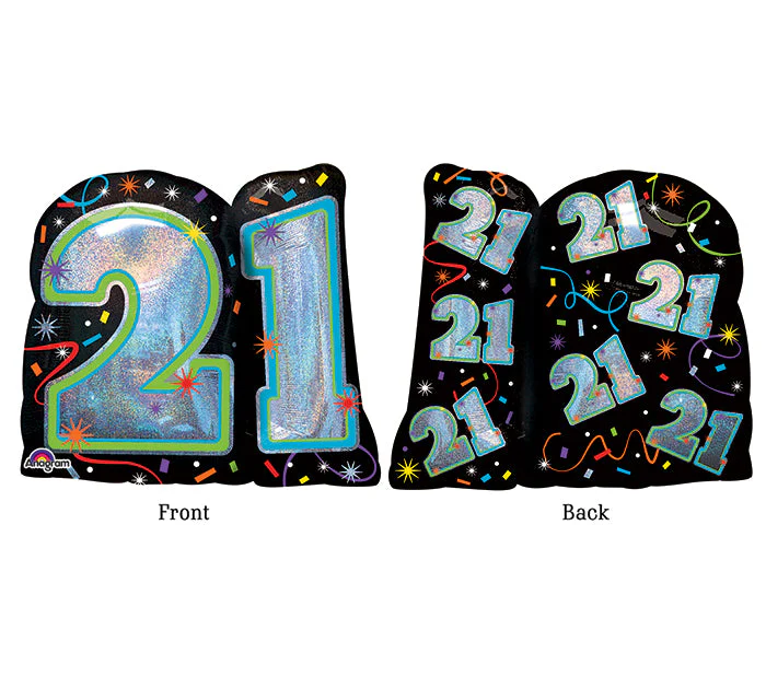 27" Jumbo Brilliant Birthday 21 Balloon