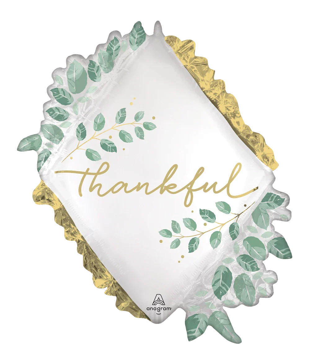 27" Jumbo Satin Simply Thankful Foil Balloon