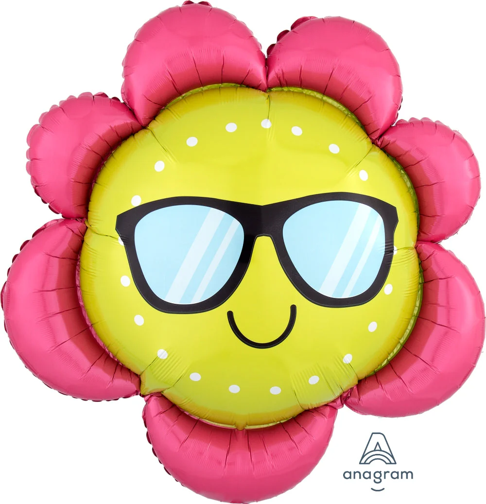 27" Jumbo SuperShape Fun in the Sun Flower Balloon