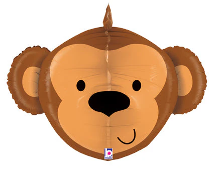 27" Multi-Sided Foil Shape Dimensionals Monkey Balloon
