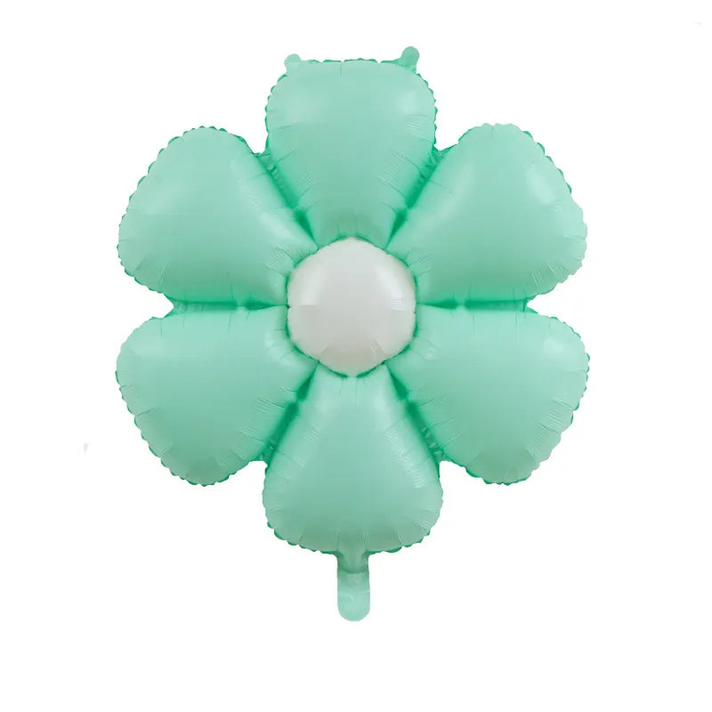 27" Airfill Macaron Color Green Daisy Flower Balloon