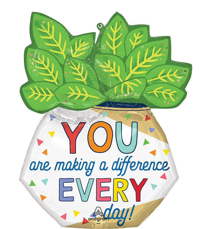 27" You are Making a Difference SuperShape Foil Balloon