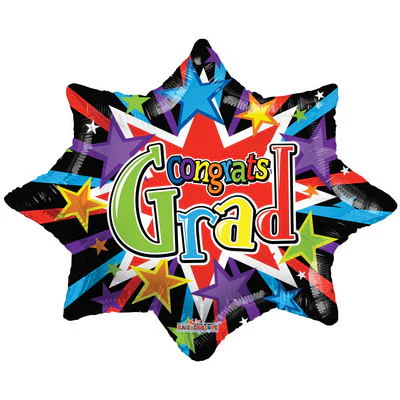 28" Colorful Grad Explosion Balloon