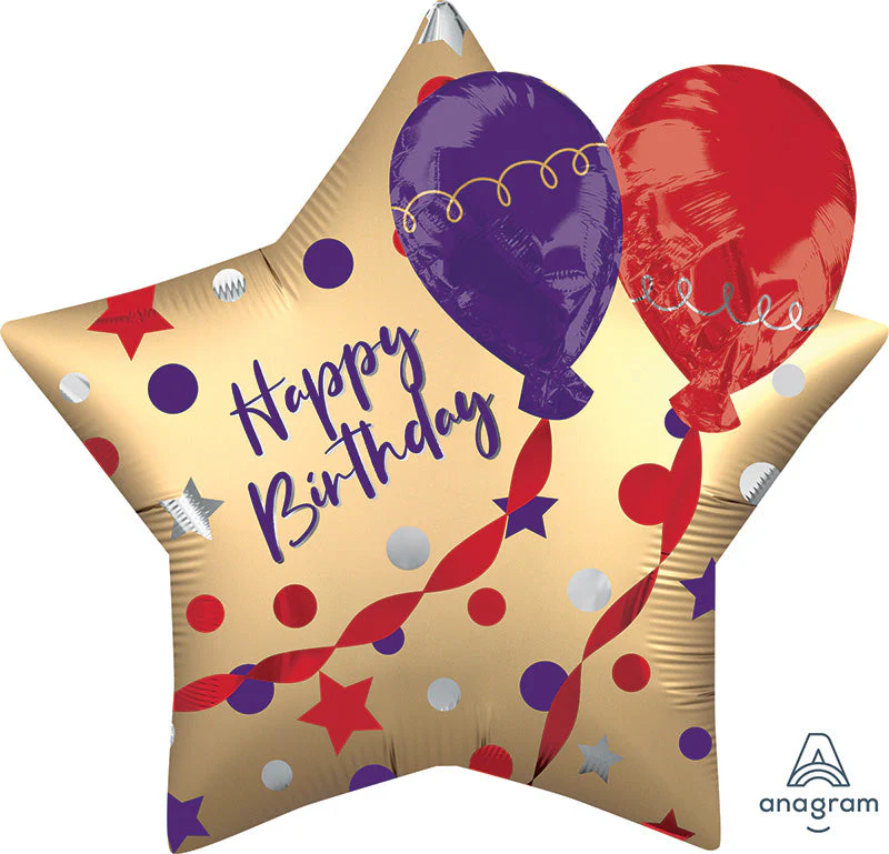 28" EZ Fill: Birthday Balloons EZ-Fill Foil Balloon