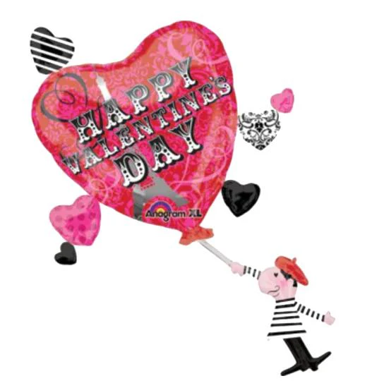 28" Happy Valentine's Day Paris Foil Balloon