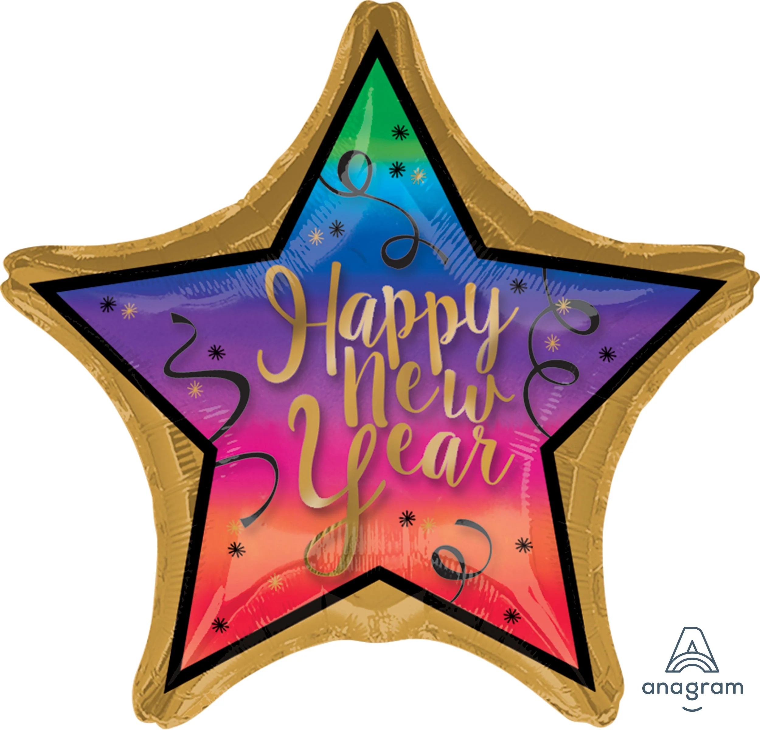 28" Jumbo Colorful New Year Balloon