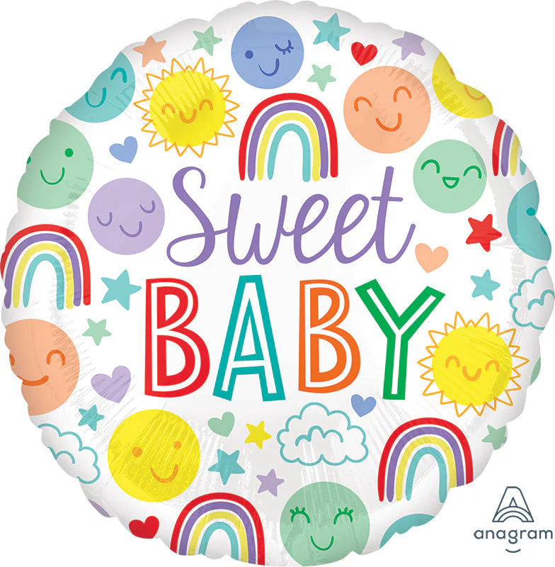 28" Jumbo Sweet Baby Icons Foil Balloon