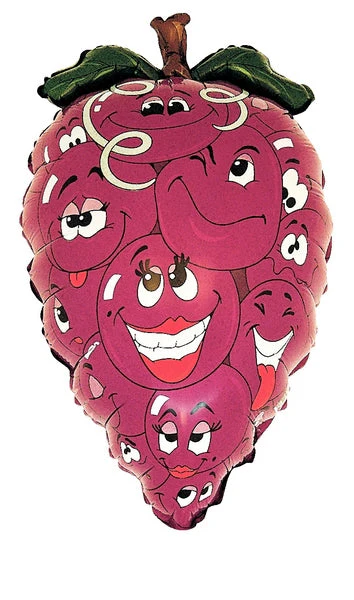 28" Purple Grapes Fruit Shaped Balloon