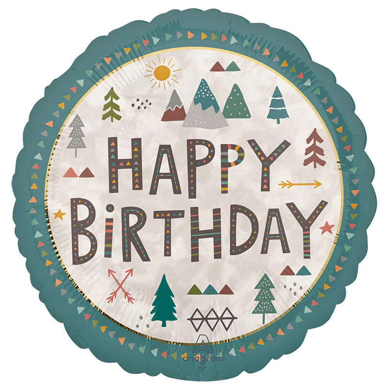 28" Wilderness Birthday Foil Balloon
