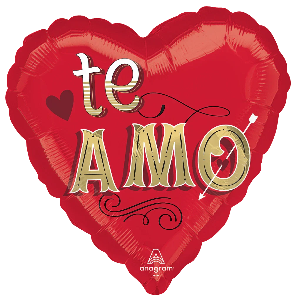 28" Jumbo Just My Type Te Amo Spanish Foil Balloon
