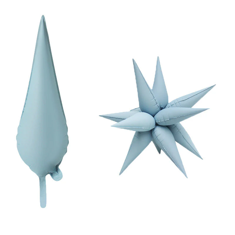 28" Airfill Decor Only Matte Blue Starburst Balloon (12 Piece Per Starburst Kit)