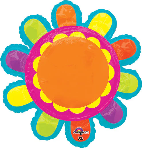 29" Jumbo Bright Flower Balloon Packaged