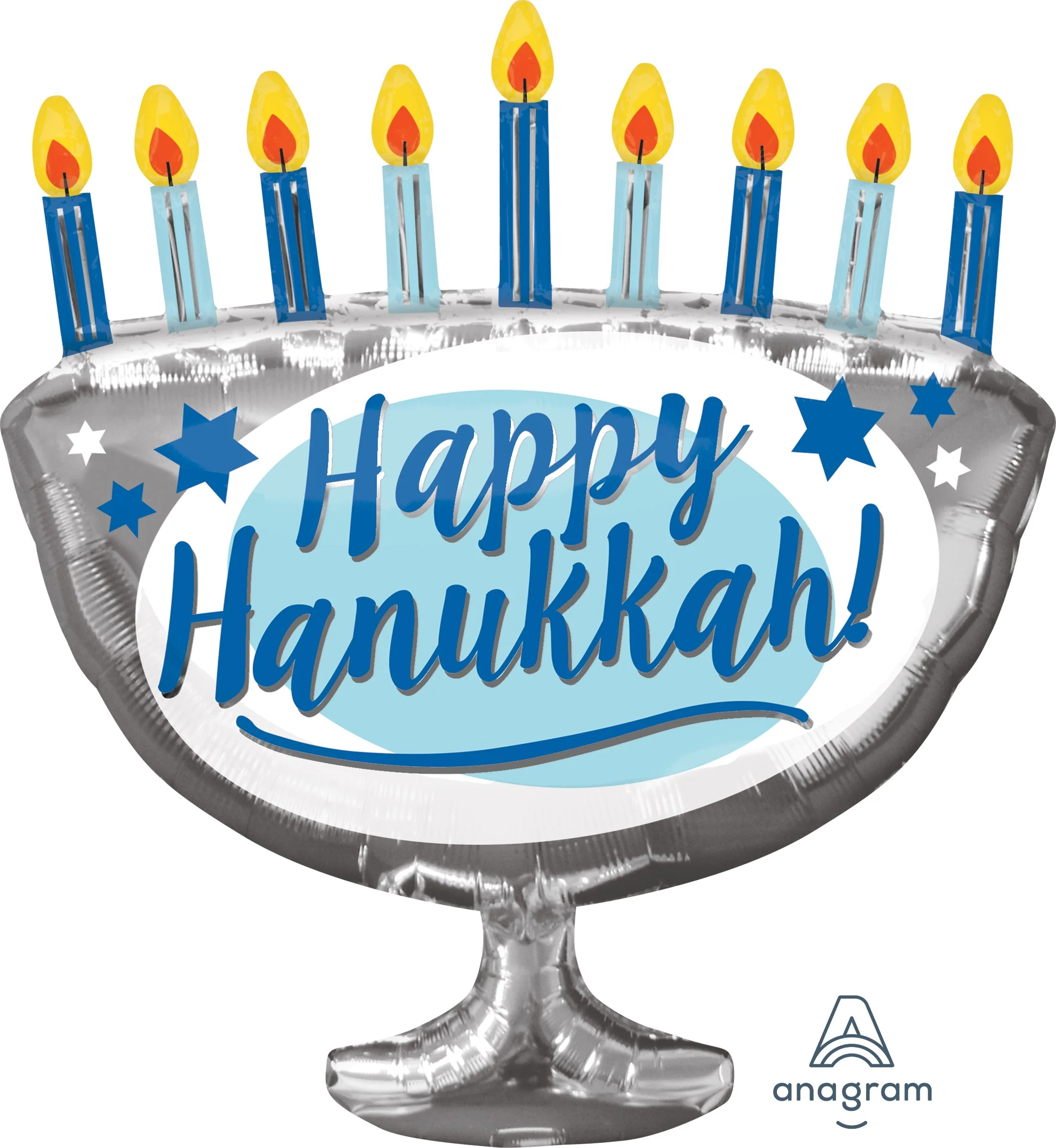 29" Jumbo Happy Hanukkah Menorah Balloon