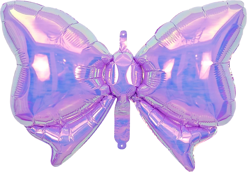 29" Airfill Only Iridescent Purple Bowknot Balloon