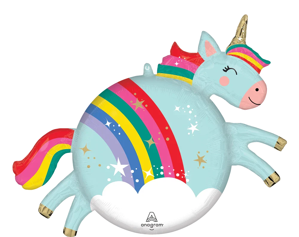 29" Roly Polies Unicorn Magic Foil Balloon