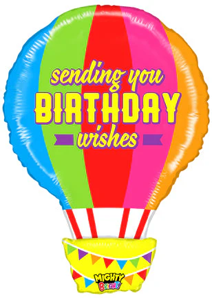 30" Mighty Bright Shape Mighty Birthday Hot Air Balloon