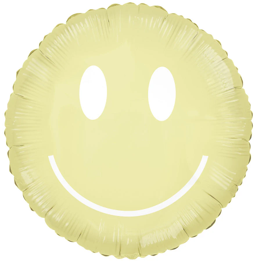 30" Sunny Smile Yellow Foil Balloon
