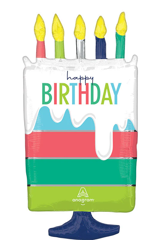 30" SuperShape Modern Birthday Foil Balloon