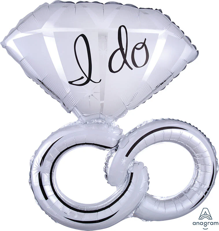 30" Wedding Rings SuperShape Foil Balloon