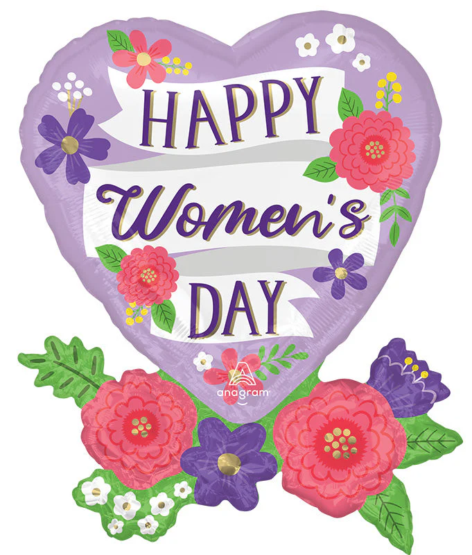 30" SuperShape International Women's Day Foil Balloon