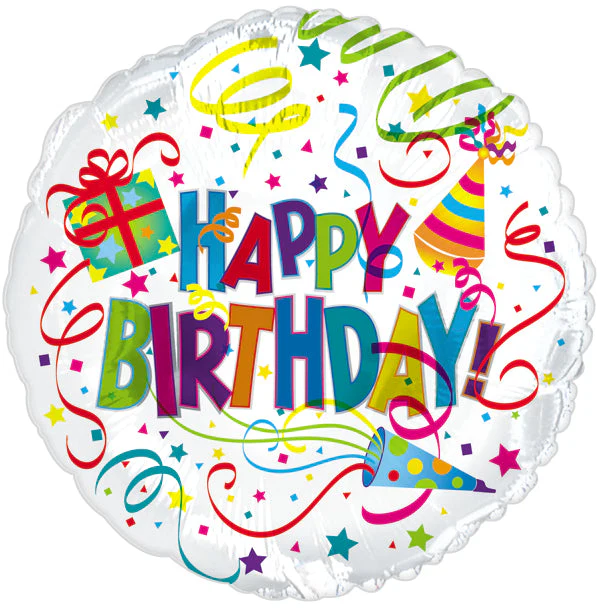 31" Happy Birthday Day Party Hat & Horn Balloon