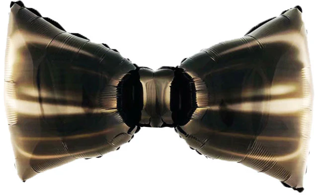 31" Black Bow Tie Movember Foil Balloon